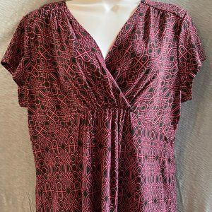 Alfani, V-neck shirt with cap sleeves